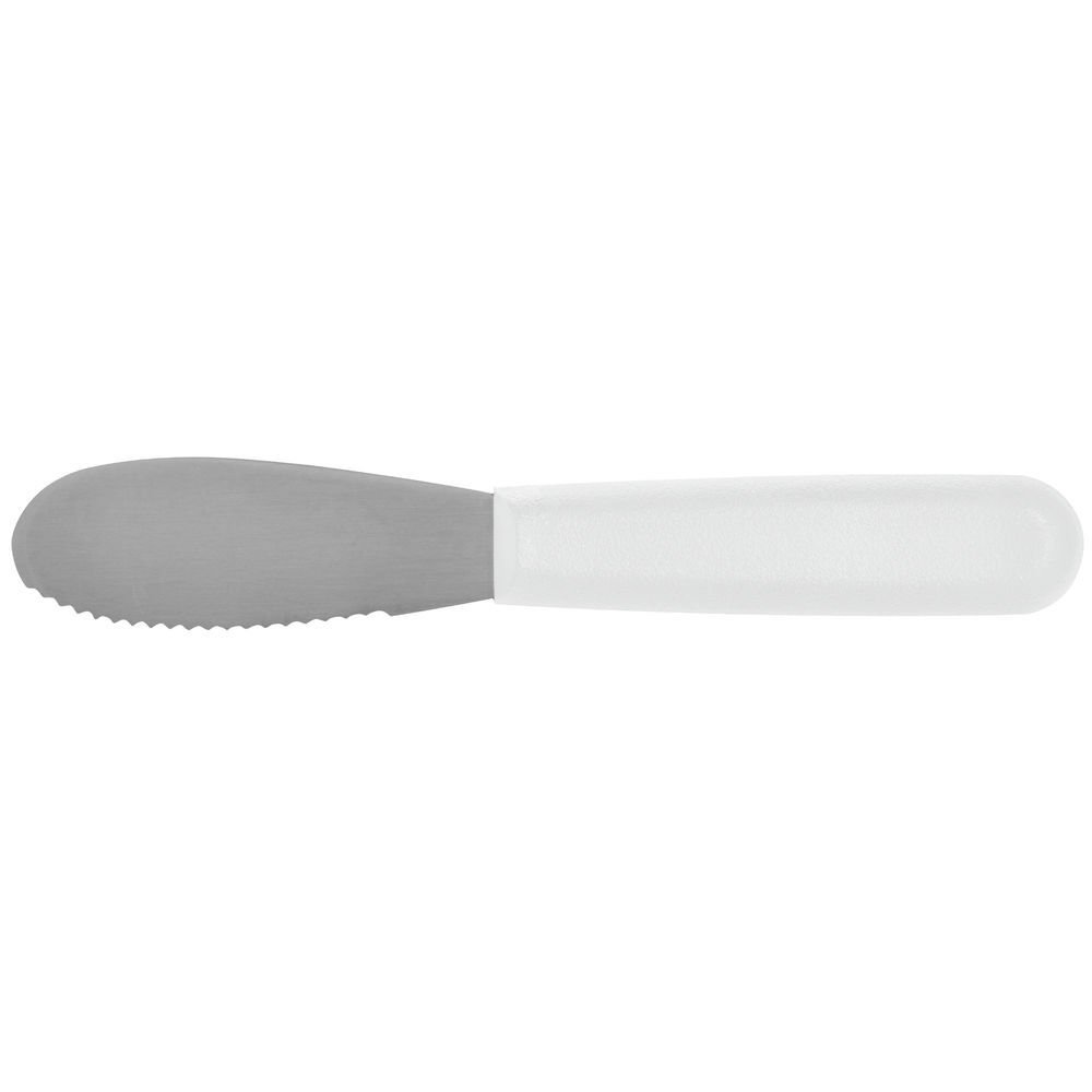 HUBERT Premium Stainless Steel Serrated Spreader with Comfort Grip Polypropylene Handle - 3.5