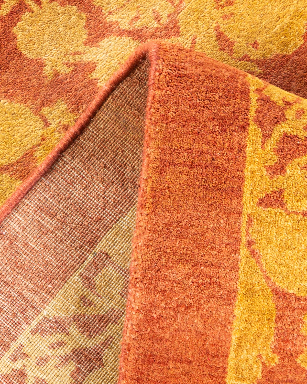 Handmade Wool Solo Rugs - Unique Hand-Knotted Traditional Abstract Mogul Pink 4x6 Area Rug for Living Room, Bedroom & Home Decor