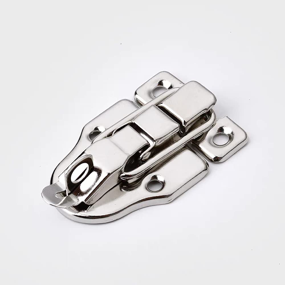 10PCS Silver Metal Duckbilled Box Hasp Lock Toggle Latch Catch - Heavy Duty Hardware for Wooden Case, Toolbox & Storage Chest - Secure Your DIY Projects & Outdoor Equipment
