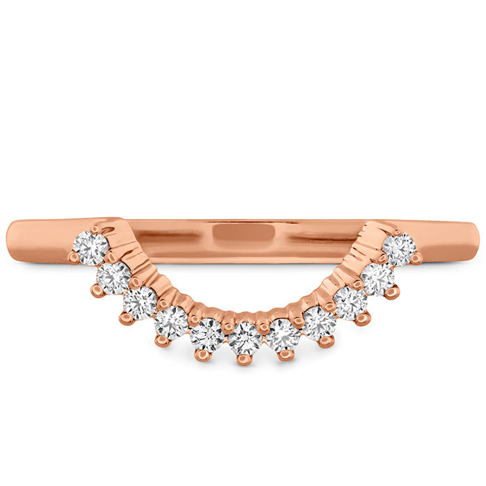 Hearts On Fire Delight Lady Di Diamond Curve Band Ring - Elegant 14K White Gold Wedding Band for Women, Perfect for Engagement, Anniversary & Special Occasions