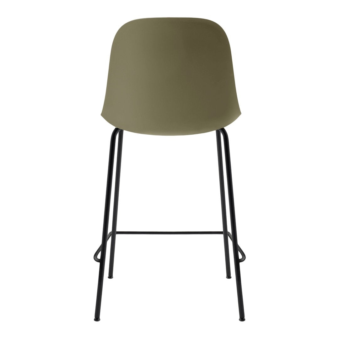 Harbour Counter Side Chair - Modern Bar Stool for Kitchen Island, Breakfast Nook & Dining - Comfortable Height-Adjustable Swivel Seat with Back Support - Perfect for Home, Cafe & Restaurant Use