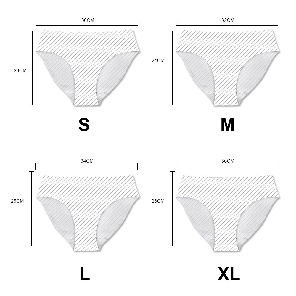 HUGS IDEA Women's Triangle Panties 6-Pack - Soft Cotton Underwear Briefs for Everyday Comfort - Perfect for Workout, Sleep & Daily Wear