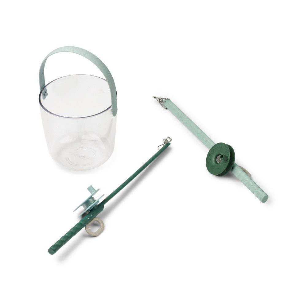 LIEWOOD Cora Crab Fishing Rod Set - Garden Green Mix | Kids & Adults Saltwater Fishing Gear for Beach, Pier & Boat | Perfect Gift for Anglers & Outdoor Enthusiasts