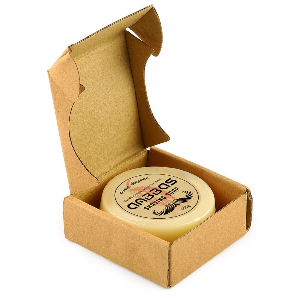 Anbbas Goat Milk Shaving Soap from New Zealand - 2 Pack (7 oz Each) - Traditional Wet Shave & Beard Care for Men - Perfect for Barber Shops & Home Grooming Routines