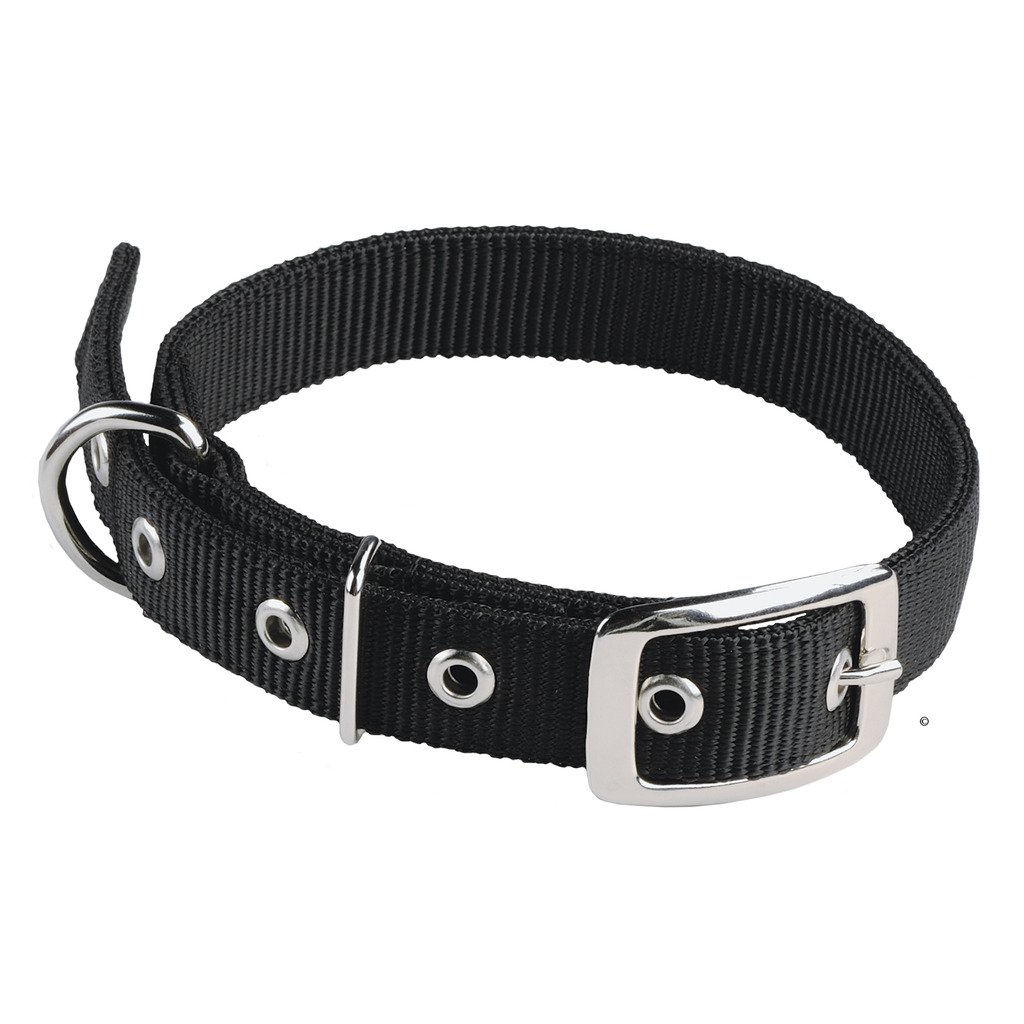 Premium 26-Inch Black Dog Collar for Medium to Large Breeds - Durable Nylon Pet Collar with Metal Buckle for Daily Walks, Training & Outdoor Adventures