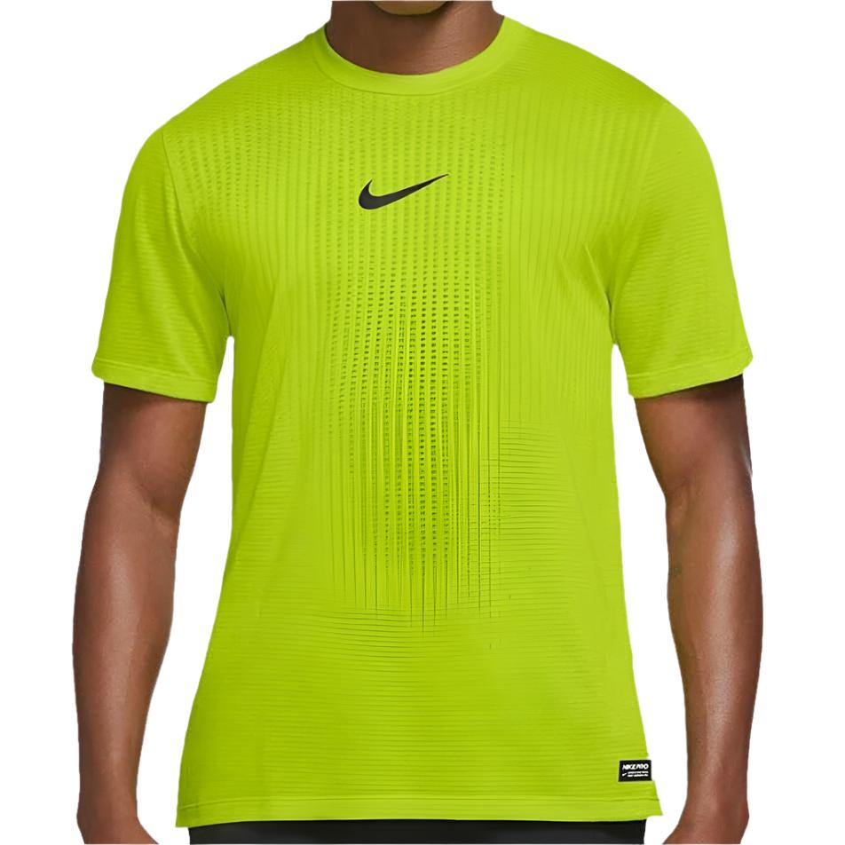 Nike Pro ADV Neon Performance T-Shirt for Men - Moisture-Wicking, Breathable Workout Shirt for Running, Gym & Training | High-Visibility Neon Color for Outdoor Sports