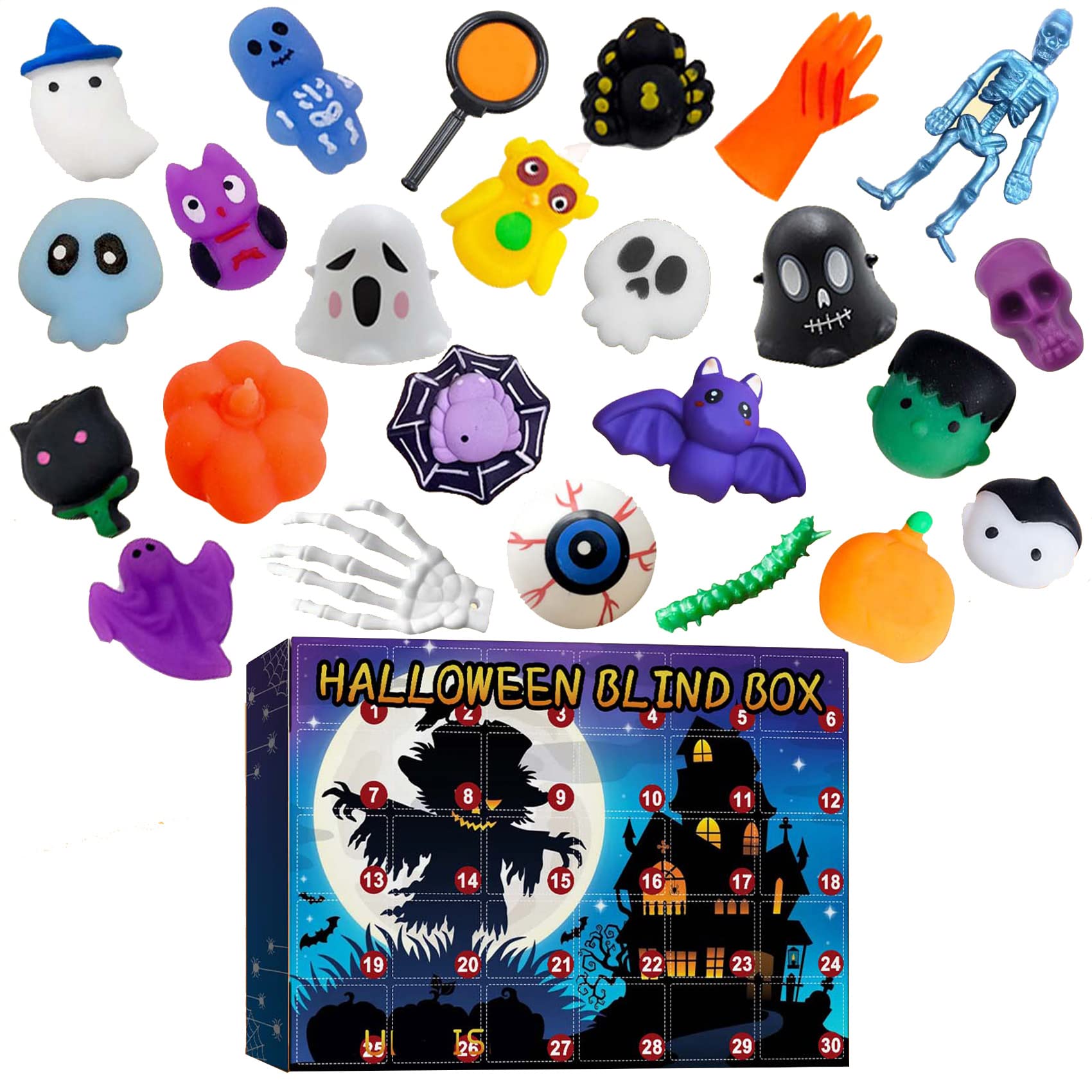 2022 Halloween Advent Calendar - 30 Days Countdown with Surprise Fidget Toys for Kids, Boys, Girls & Adults | Fun Halloween Party Favors & Classroom Treats