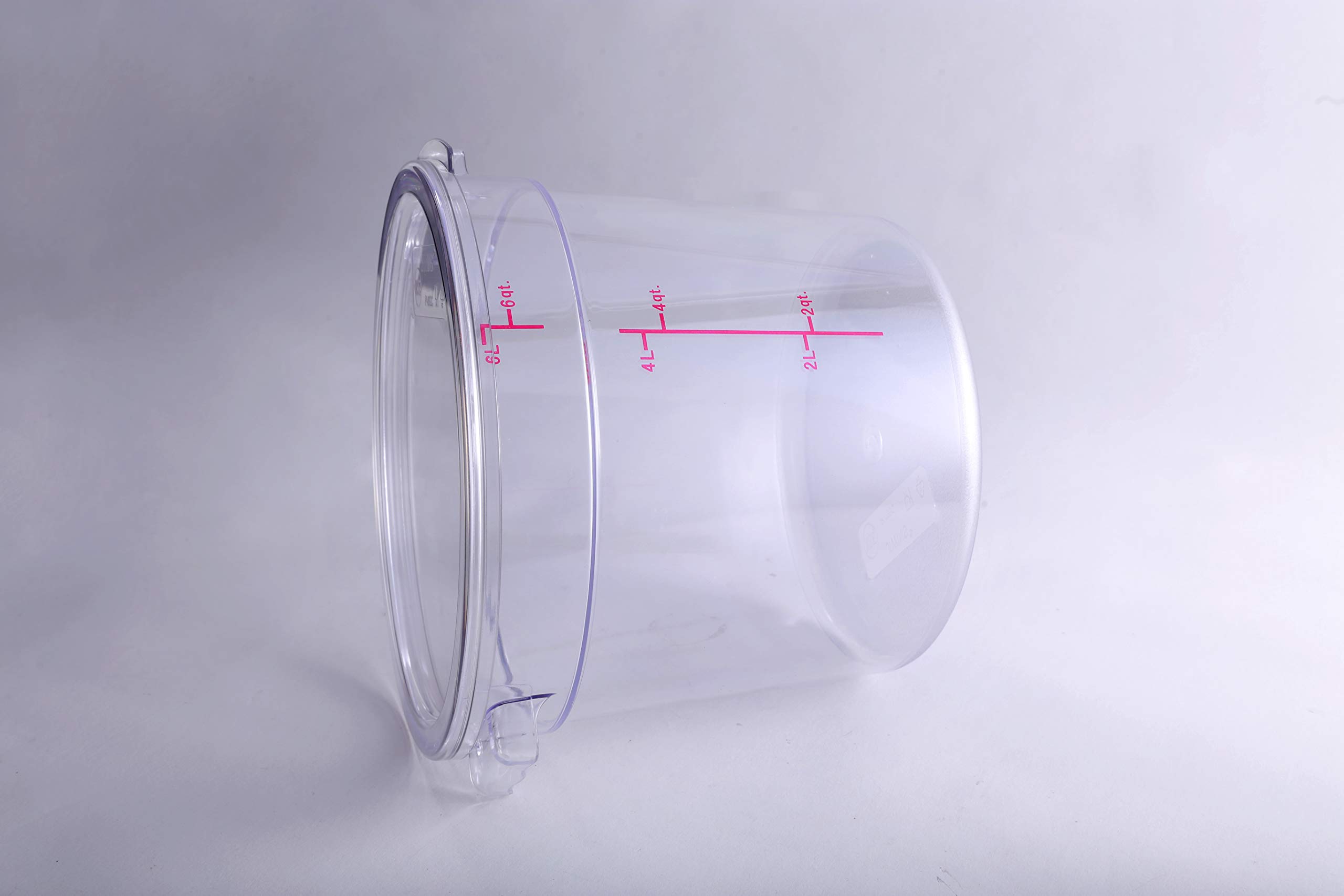 Premium 6 Qt Commercial Grade Round Food Storage Containers with Lids - BPA-Free Polycarbonate, Clear (Set of 5) - Ideal for Restaurants, Catering & Bulk Food Storage