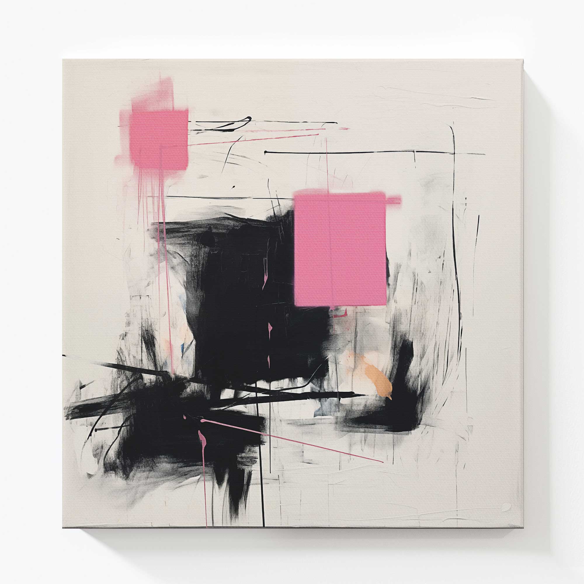 Graphite Punk Fusion v2 Large Canvas Print - Modern Art Wall Decor for Living Room, Bedroom & Office | Perfect for Home & Office Spaces
