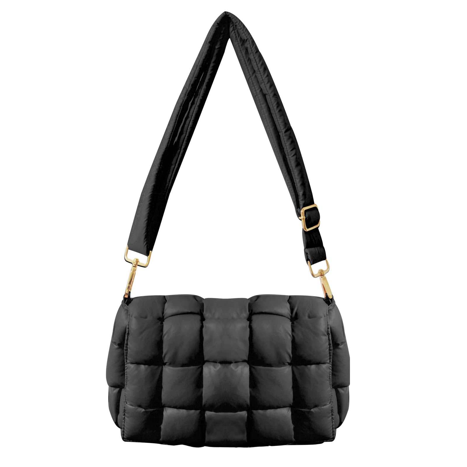 Quilted Puffer Crossbody Bag for Women - Stylish Woven Hobo Shoulder Purse with Adjustable Strap | Perfect for Everyday Use, Travel & Shopping
