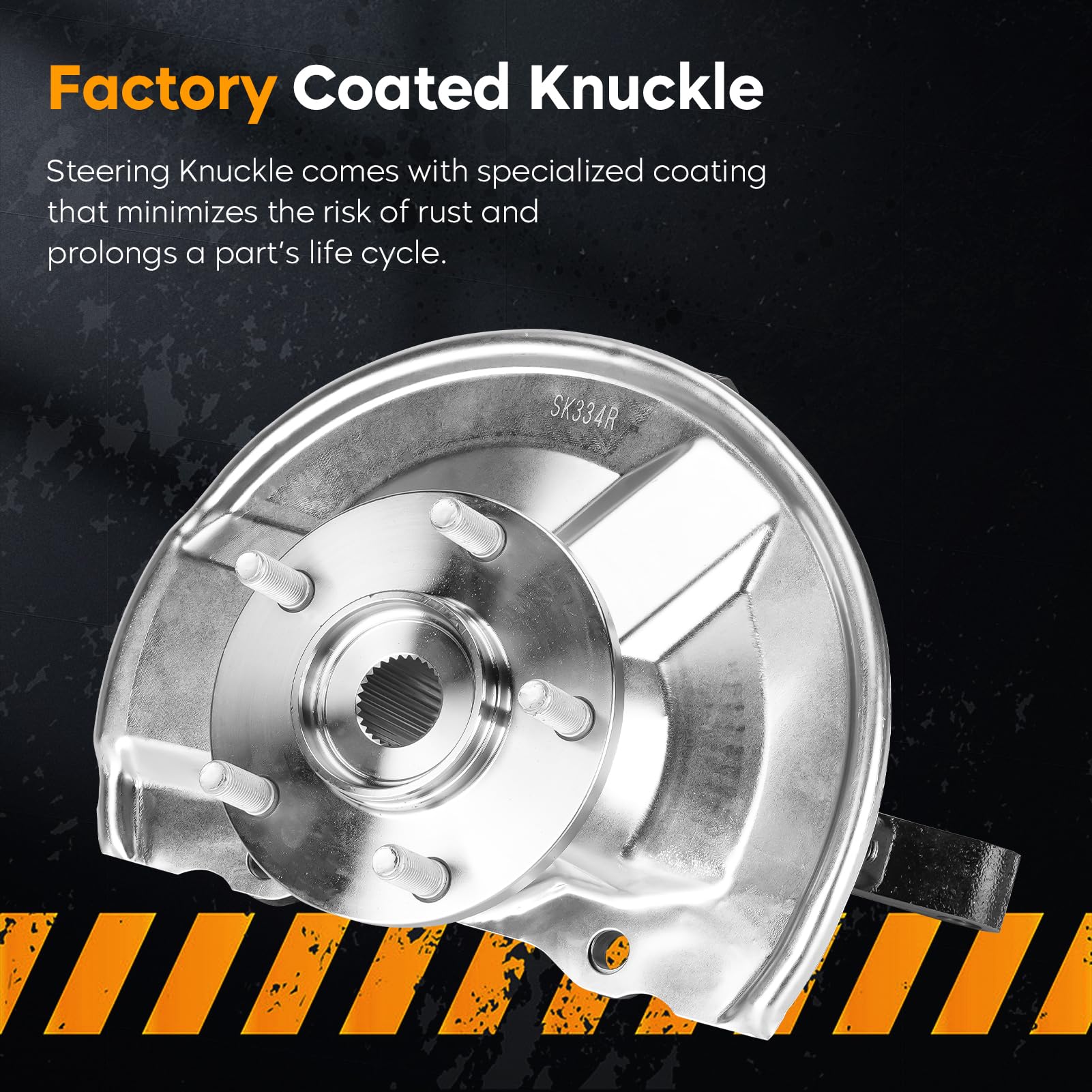 Jeep Patriot Compass Front Steering Knuckles & Wheel Bearing Hub Assembly (2007-2017) | Dodge Caliber Compatible (2007-2012) | 4WD/AWD/FWD | 5-Lug Pair (2-Piece Set) | Perfect for Off-Roading & Daily Commuting