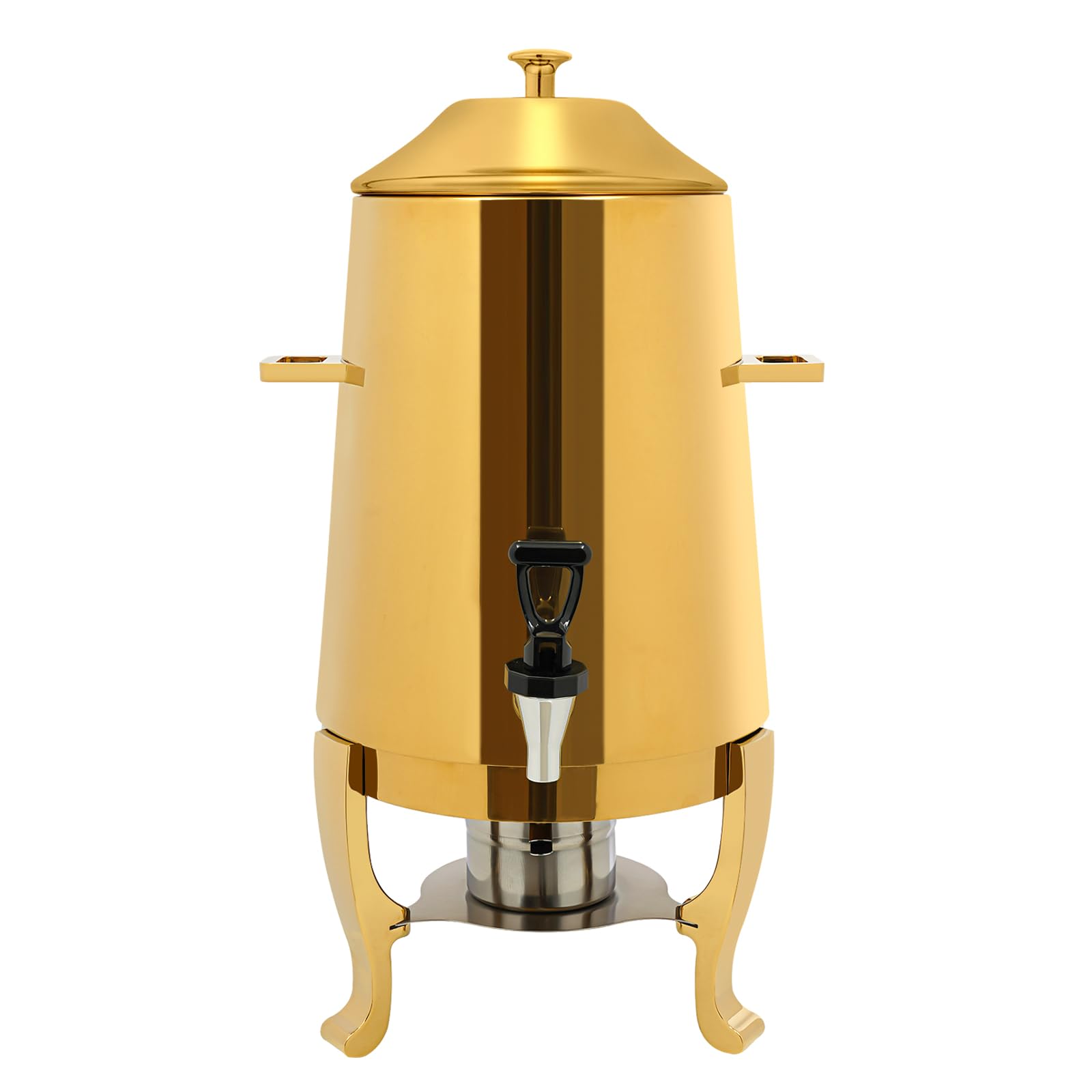 3.43 Gallon Stainless Steel Gold Hot Beverage Dispenser - Coffee Tea Milk Water Juice Warmer for Parties, Events, Buffets & Catering | Commercial & Home Use | Keeps Drinks Hot for Hours
