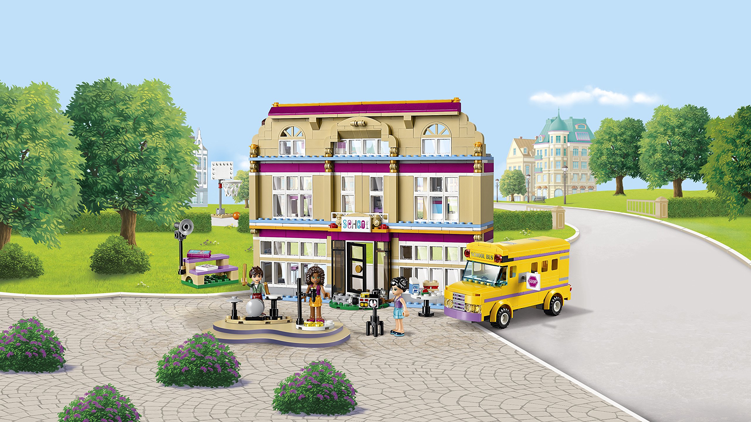 LEGO Friends Heartlake Performance School Building Set (41134) – Creative Play for Kids, Interactive School Playset with Mini-Dolls – Perfect for Role-Playing & Storytelling
