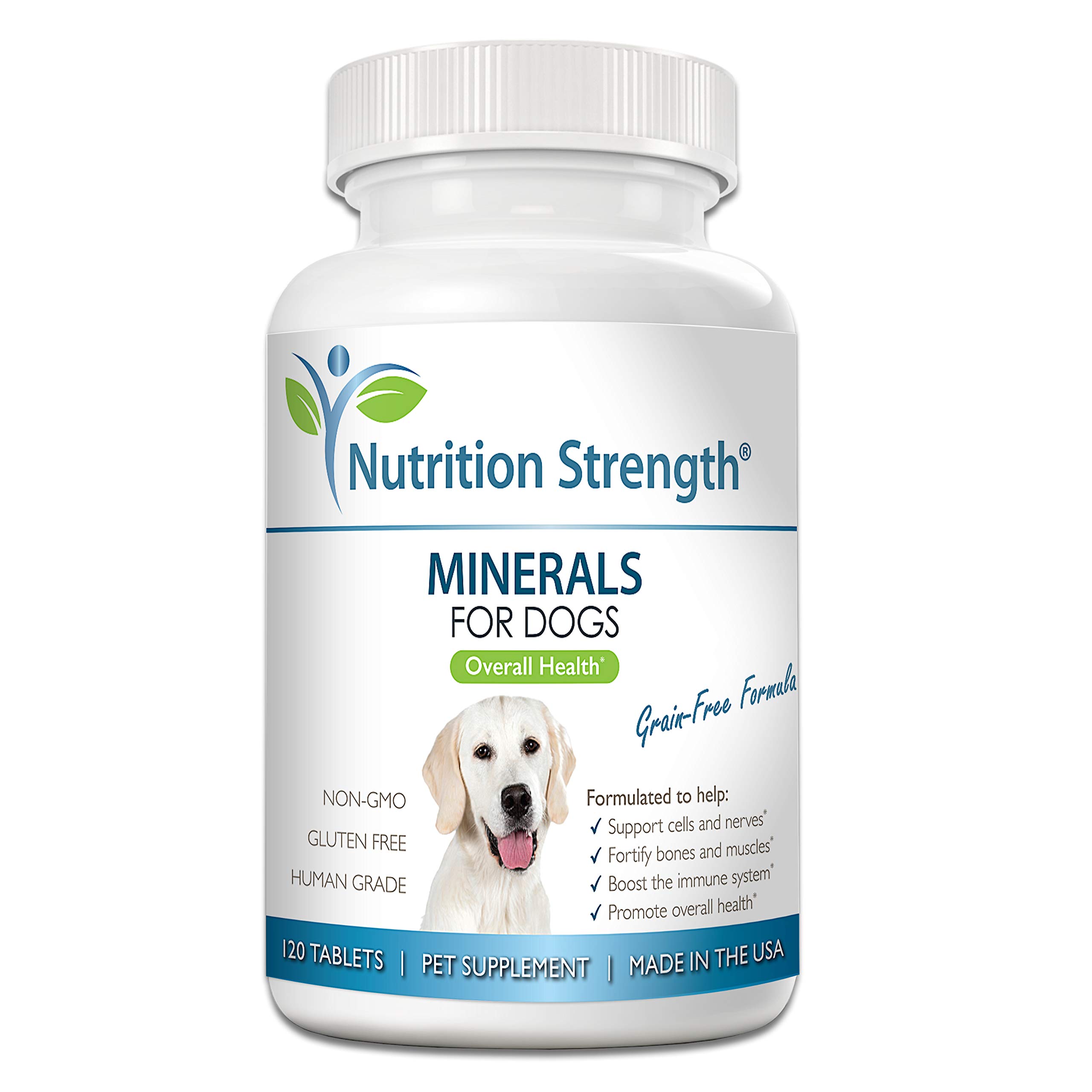 Premium Dog Mineral Supplements with Calcium, Phosphorus & Magnesium - Supports Bone Health, Muscle Function & Immune System - 120 Tasty Chewable Tablets for Large & Small Dogs - Ideal for Active Pets & Senior Dogs