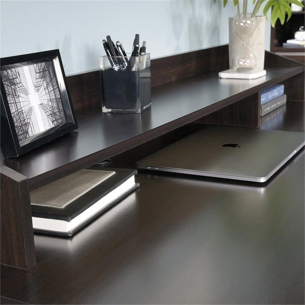 Pemberly Row Transitional 3-Drawer Wood Computer Desk in Mahogany - Home Office Desk with Storage for Small Spaces, Study & Work from Home