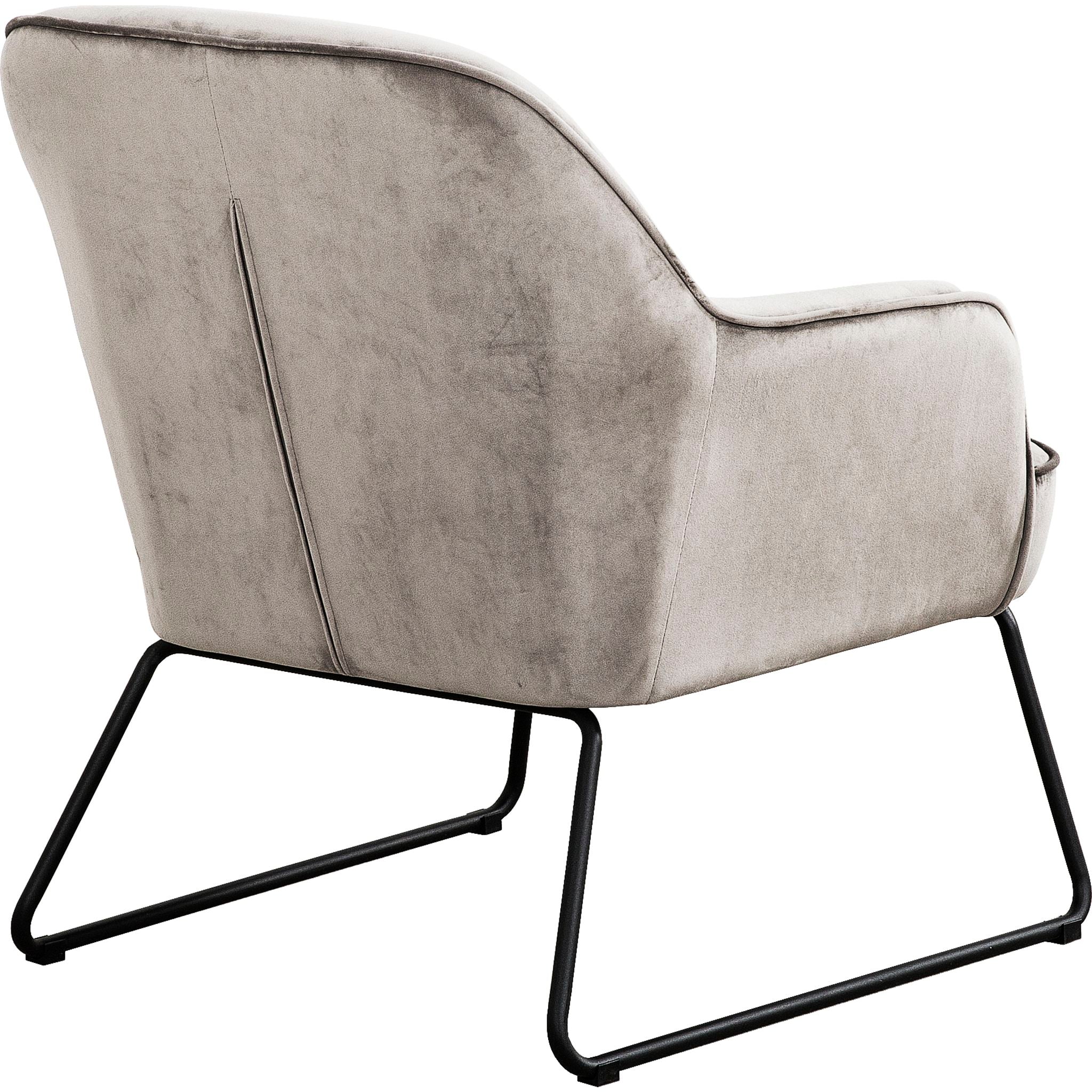 Alea Accent Chair - Velvet Slate Blue Modern Lounge Chair for Living Room, Bedroom & Office - Comfortable Upholstered Armchair with Solid Wood Legs - Perfect for Reading, Relaxing & Home Decor