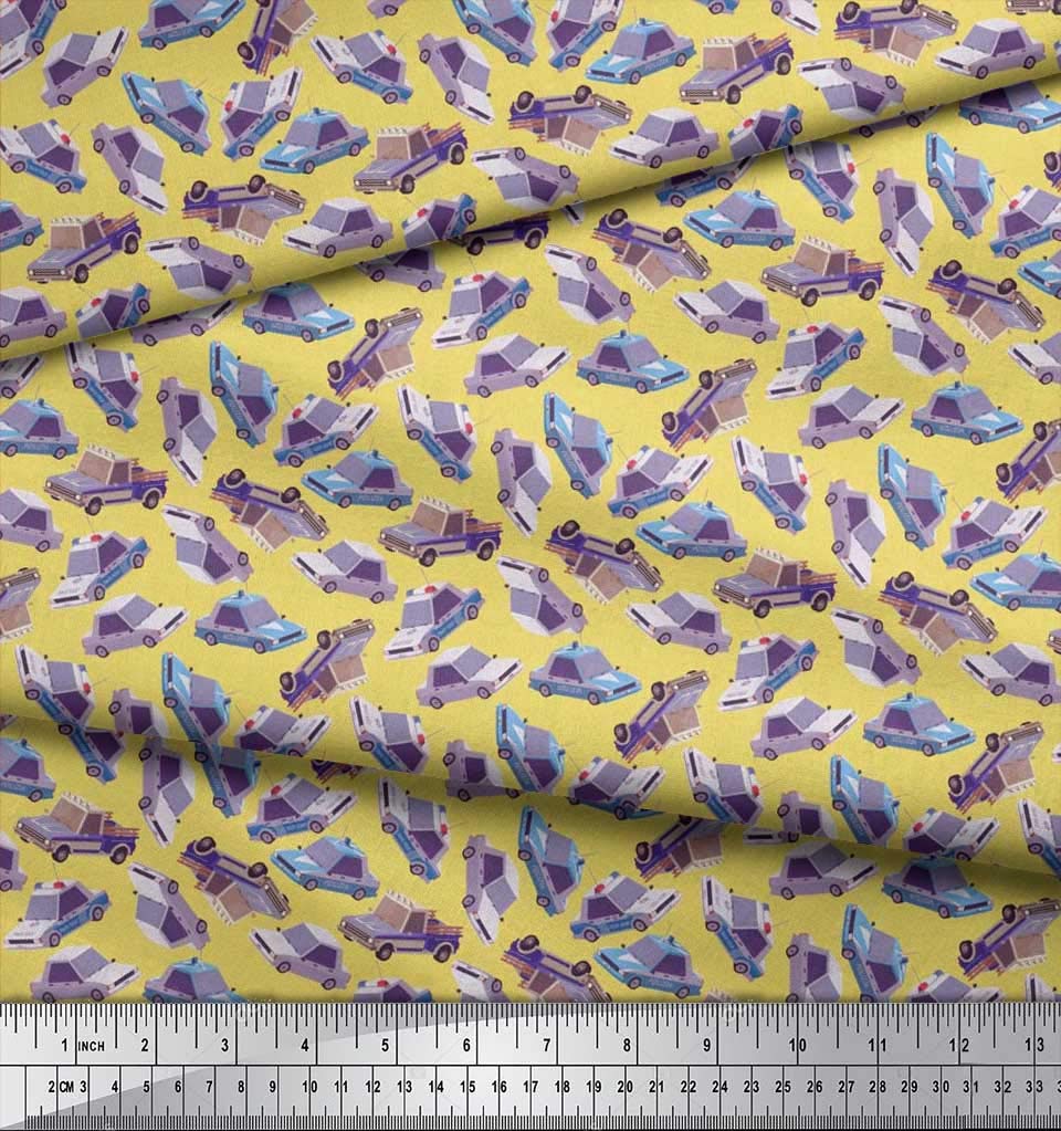 Soimoi Moss Georgette Brown Fabric by The Yard - 42 Inch Wide Automotive Print Textile with Vibrant Patterns for DIY Car Seat Covers, Upholstery & Auto Accessories - Perfect for Car Enthusiasts & Custom Vehicle Interiors