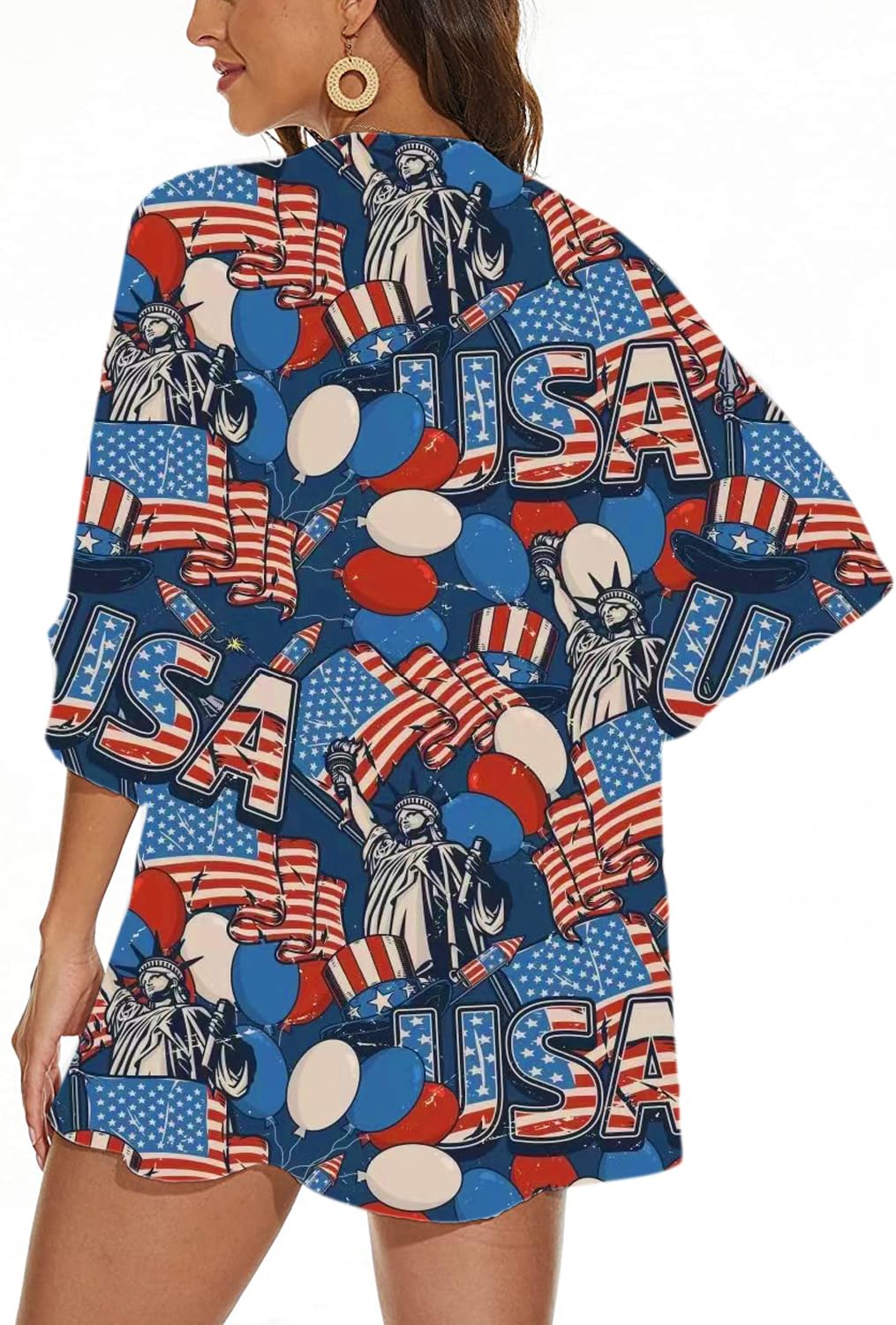 Women's Lightweight Beach Kimono Cardigan - Floral Holiday Cover Up Casual Tops for Summer Vacation, Poolside, and Boho Outfits