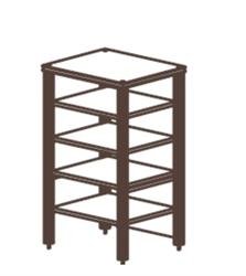 Synergy Single Extension 40 Series 5-Shelf Audio Module with Black Wood Top, Black Shelves & Satin Black Tubes - Perfect for Home Studio, Hi-Fi Systems & Vinyl Record Storage
