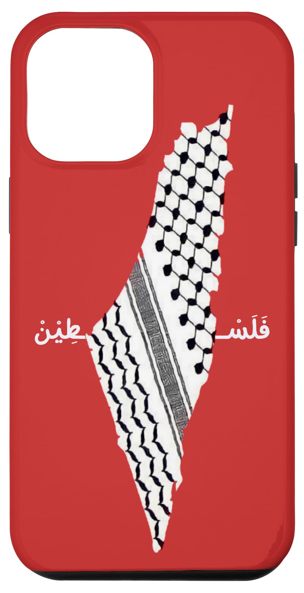 iPhone 12 Pro Max Case with Palestine Map & Keffiyeh Design - Arab Scarf Shemagh Palestinian Flag Pattern Phone Cover for iPhone 12 Pro Max - Perfect for Cultural Pride, Travel & Everyday Protection