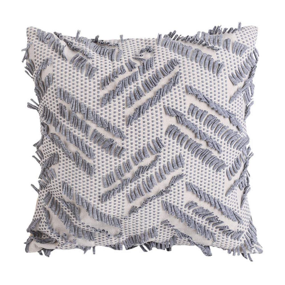 SDCVRE Floral Square Cushion Cover with Tassels - Brown, Pink, Blue, Yellow Stripe Twill Pillow Case for Sofa & Home Decor (45x45cm) | Perfect for Living Room, Bedroom & Cozy Home Styling