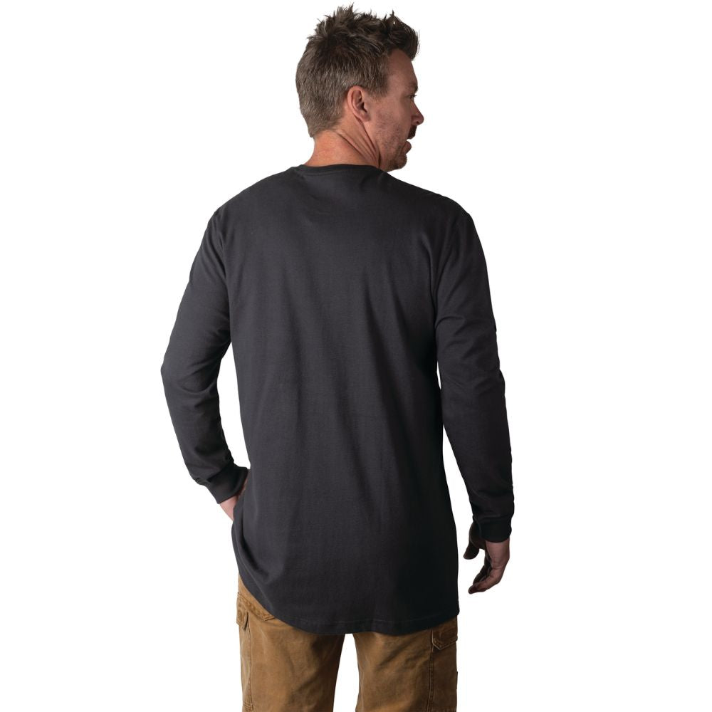 Heavy Duty Men's Long Sleeve Work Shirt - Dark Charcoal - YL879 - Durable Construction for Construction, Landscaping & Outdoor Work