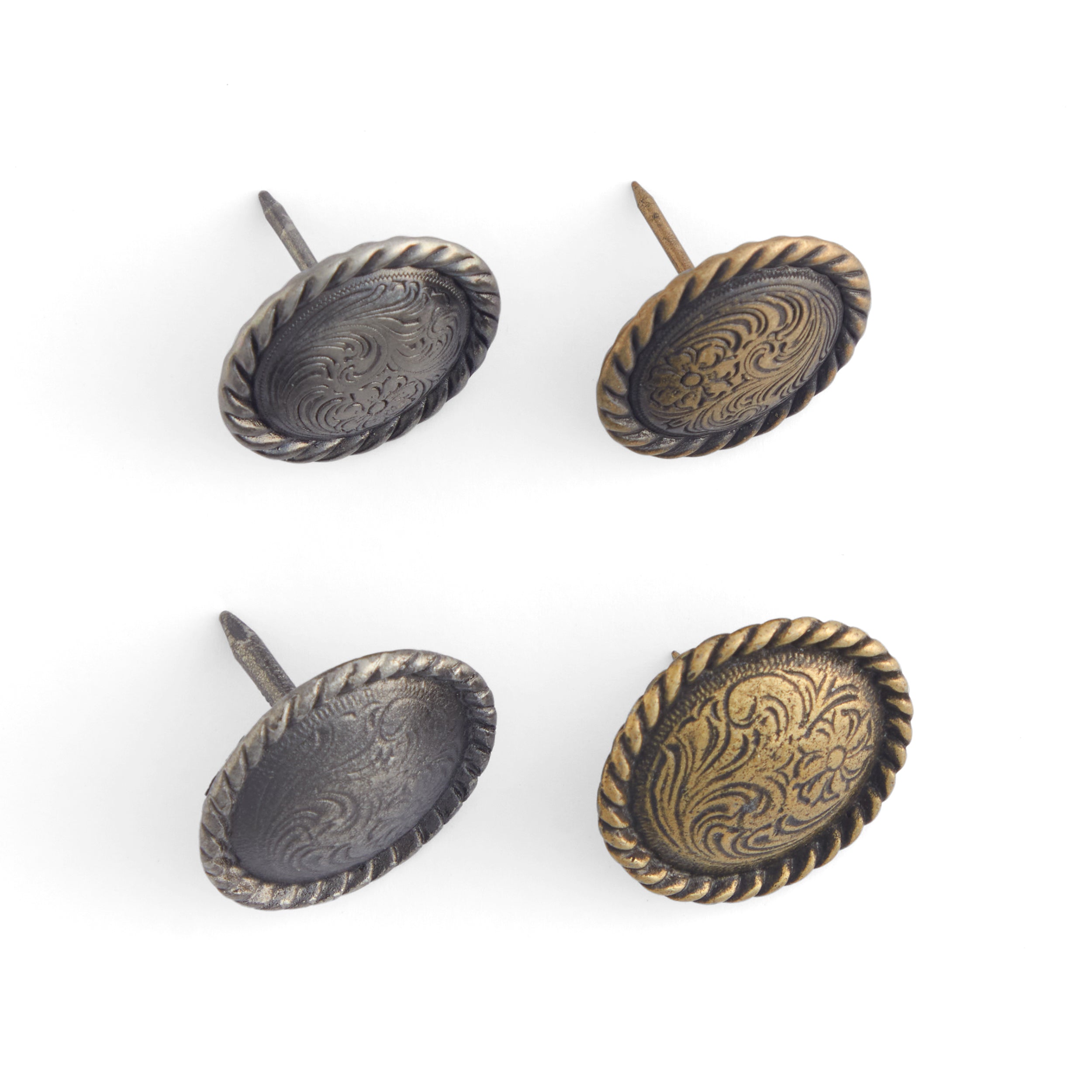 6 Pack Rope Edge Upholstery Tacks - Decorative Furniture Nails for DIY Upholstery, Woodworking & Home Decor Projects