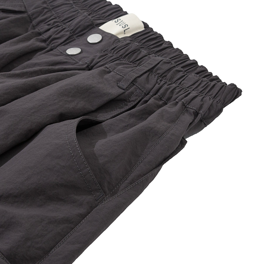 ASUSL Nylon Square Pocket Pants for Men - Charcoal Gray Casual Trousers for Outdoor, Travel & Work