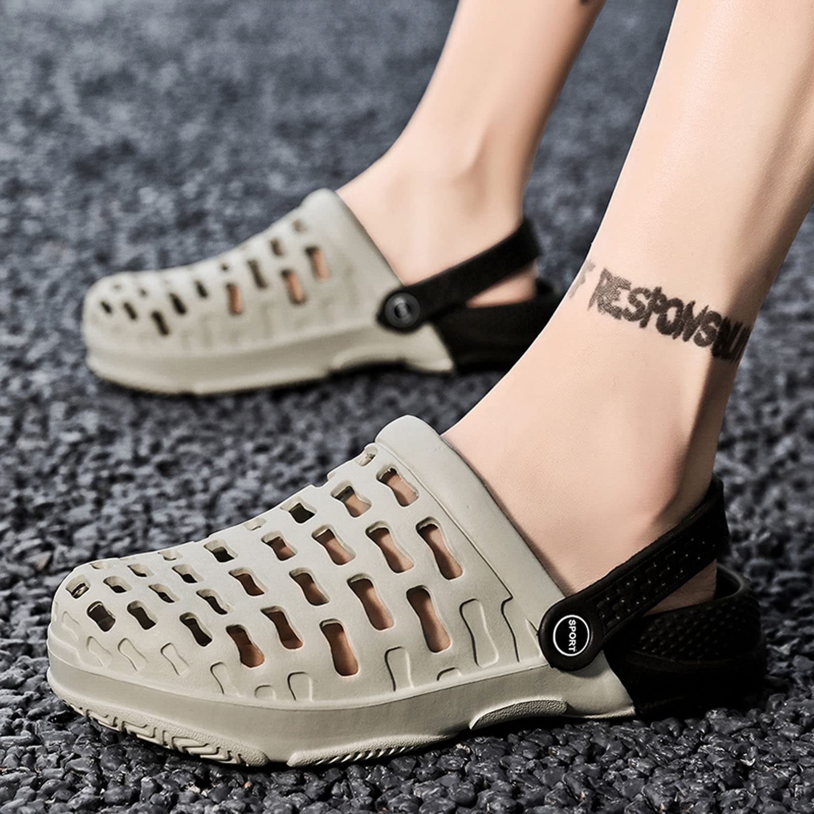 **Men's Breathable Gardening Clogs with Arch Support – Non-Slip Garden Shoes for Summer, Beach, and Outdoor Use**    **Optimized for SEO & Use Cases:**   