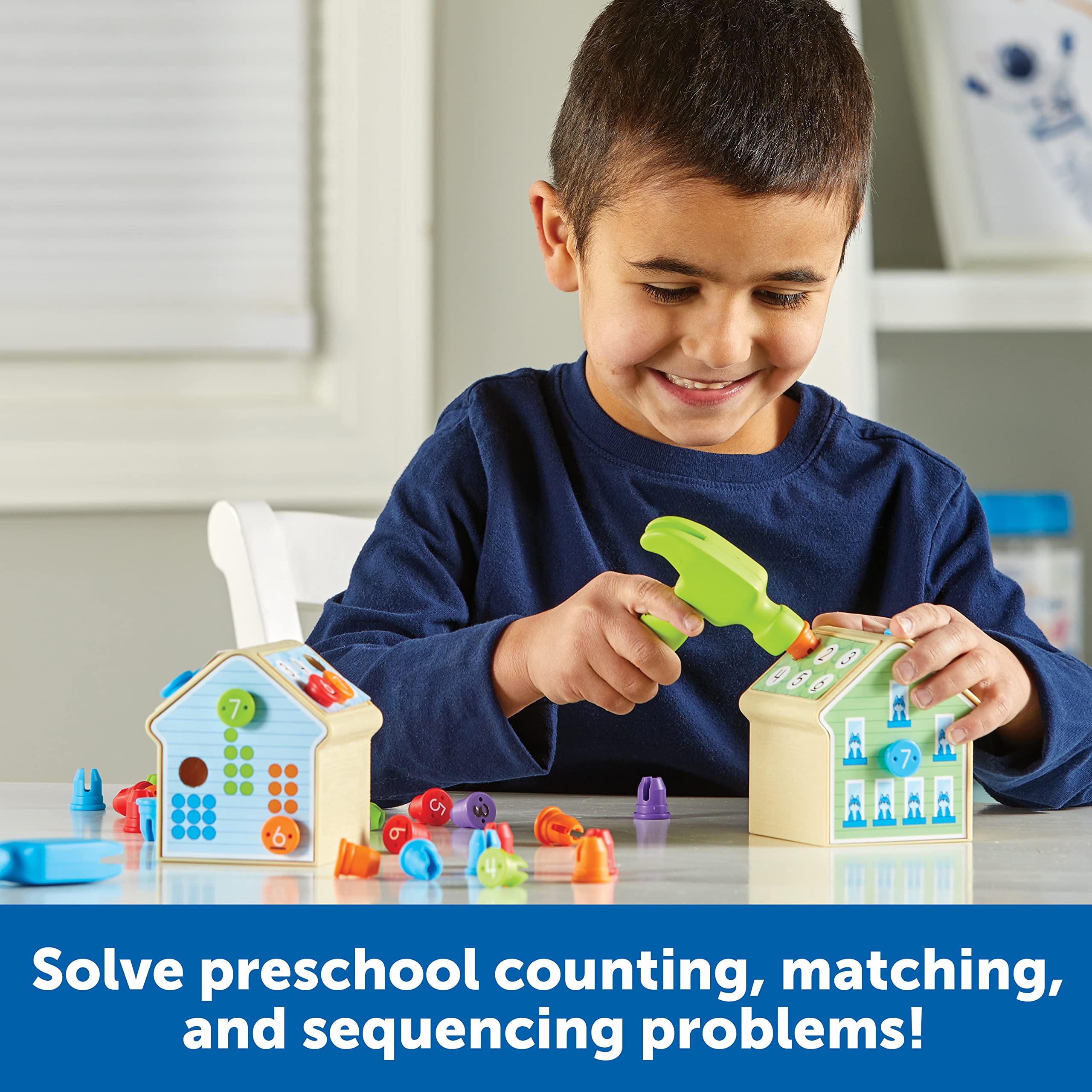 Learning Resources Number Nails Activity Set - 102 Piece Counting & Math Toy for Toddlers Ages 4+, Fine Motor Skills Games, Preschool STEM Learning Activities - Perfect for Classroom & Homeschool Use