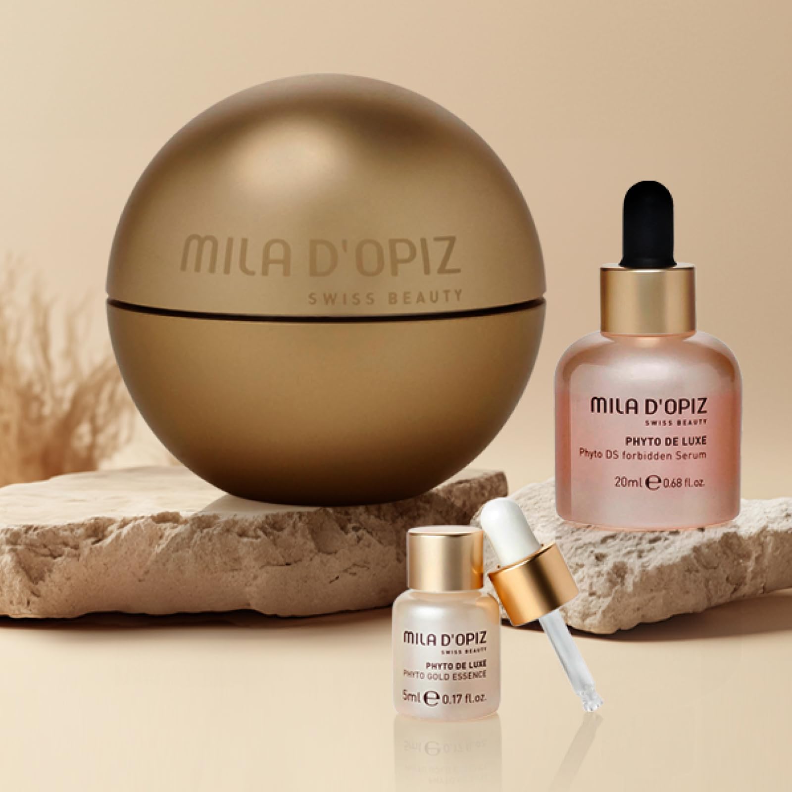 Mila d'Opiz Phyto De Luxe DS Forbidden Serum - Anti-Aging Face Serum with Gold & Silk Extracts for Skin Firming - 0.68 oz - Perfect for Daily Skincare Routine & Nighttime Rejuvenation