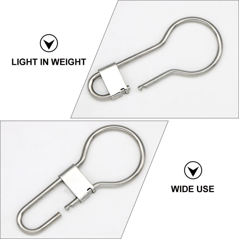 Stainless Steel Keychain Key Ring - Creative DIY Key Holder for Bags, Waist & Decor - Durable Portable Key Buckle Pendant for Everyday Use, Gifts & Travel Accessories