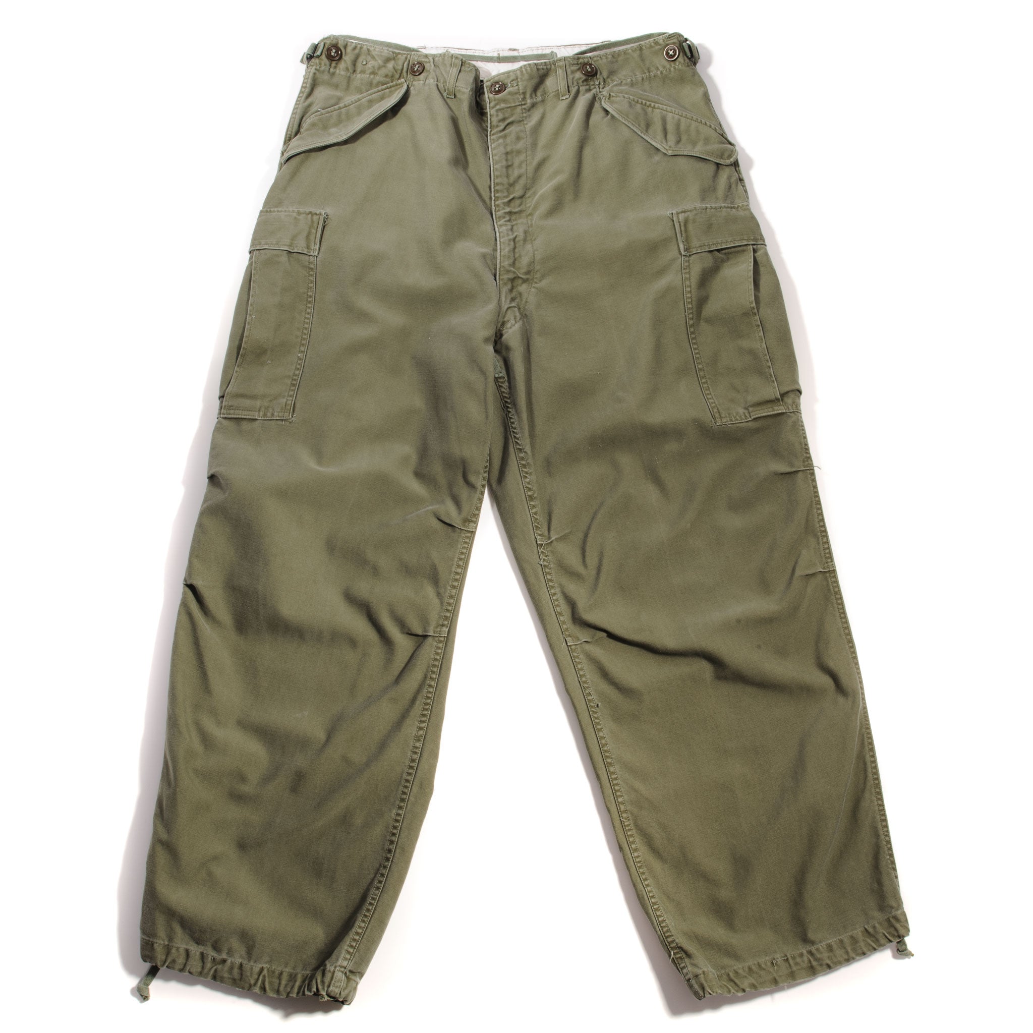 Vintage US Army M51 Field Trousers - Korean War Era Military Pants, Large Short Size - Perfect for Reenactments, Outdoor Adventures & Military Collectors