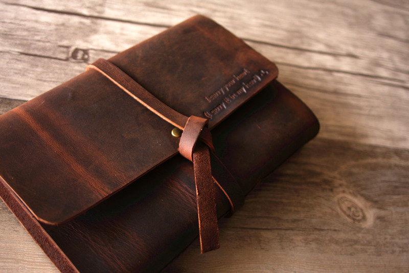 Premium Dark Brown Genuine Leather Notebook - Handmade Journal for Writing, Sketching & Note Taking - Perfect Gift for Professionals & Students