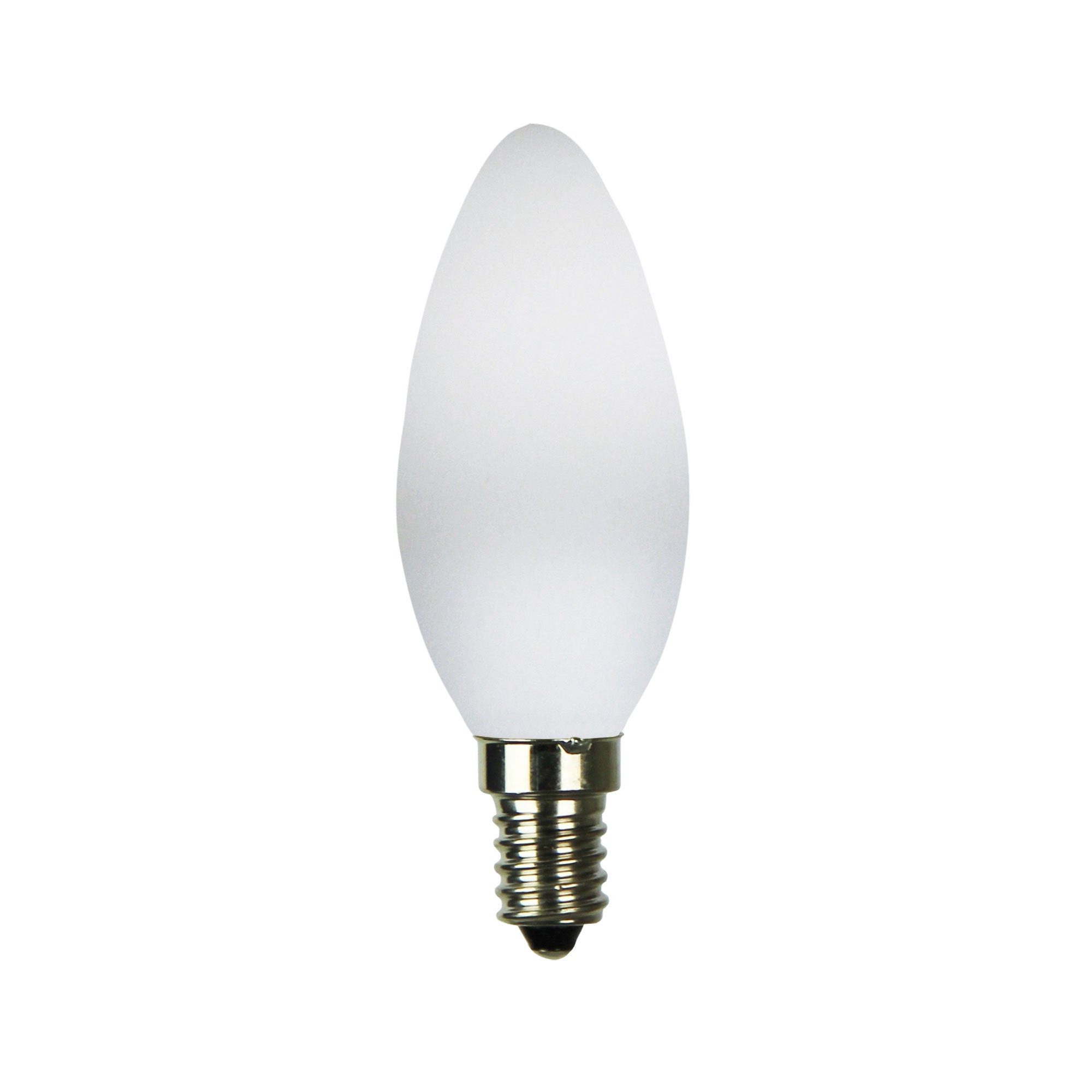 4W E14 2700K LED Opal Matt C35 Globe Light Bulb - Warm White Dimmable Edison Bulb for Chandeliers, Pendant Lights & Vintage Fixtures