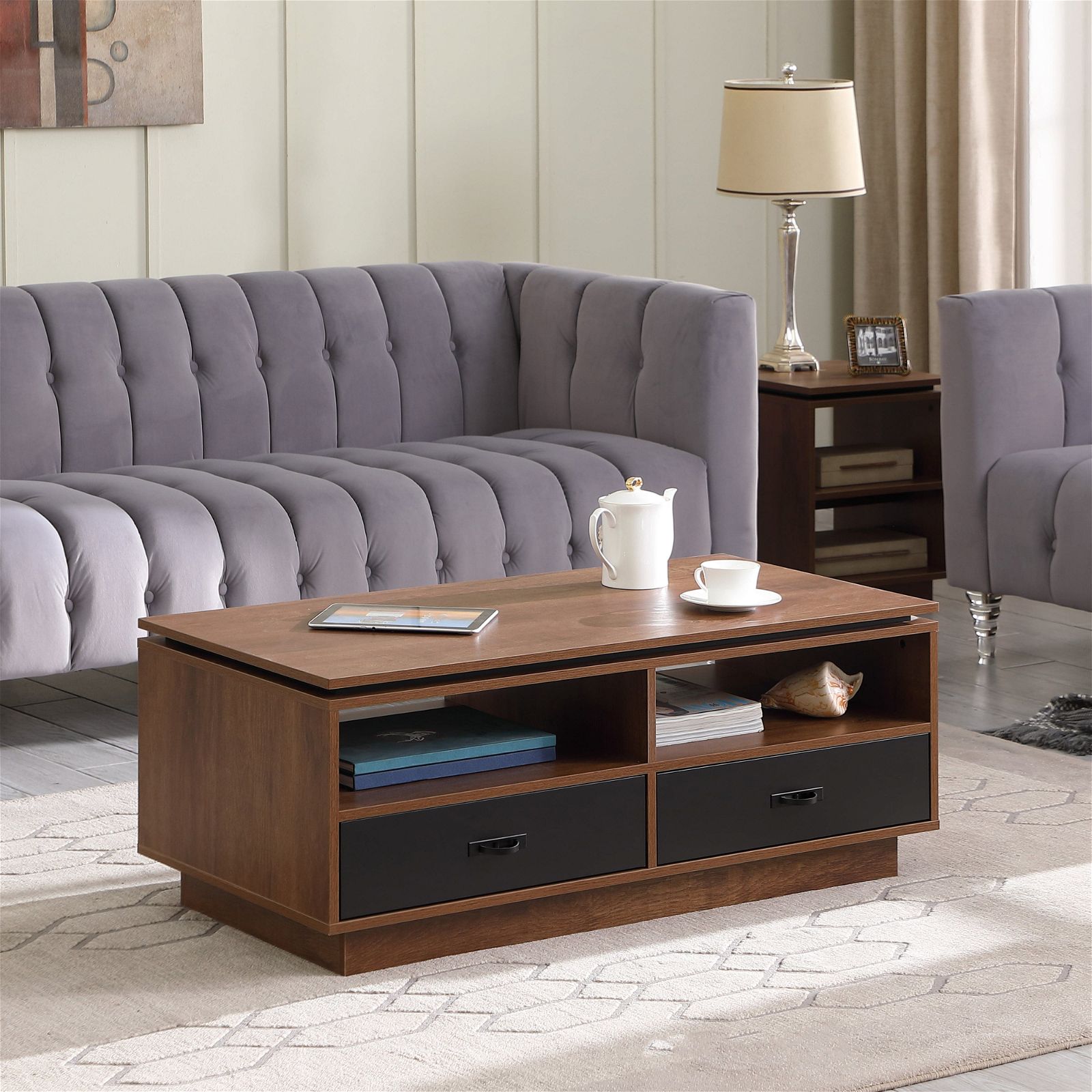 Tauris Hollywood Dark Oak Coffee Table - Modern Living Room Furniture for Home Decor & Entertainment Spaces