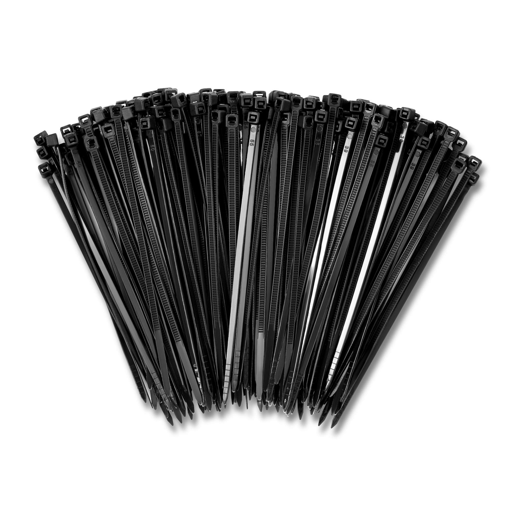 4 Inch Heavy Duty Zip Ties - 8lbs Tensile Strength Self-Locking Nylon Cable Ties (1000 Pack) for Indoor & Outdoor Use - Perfect for Organizing Cables, Bundling Wires & Securing Items