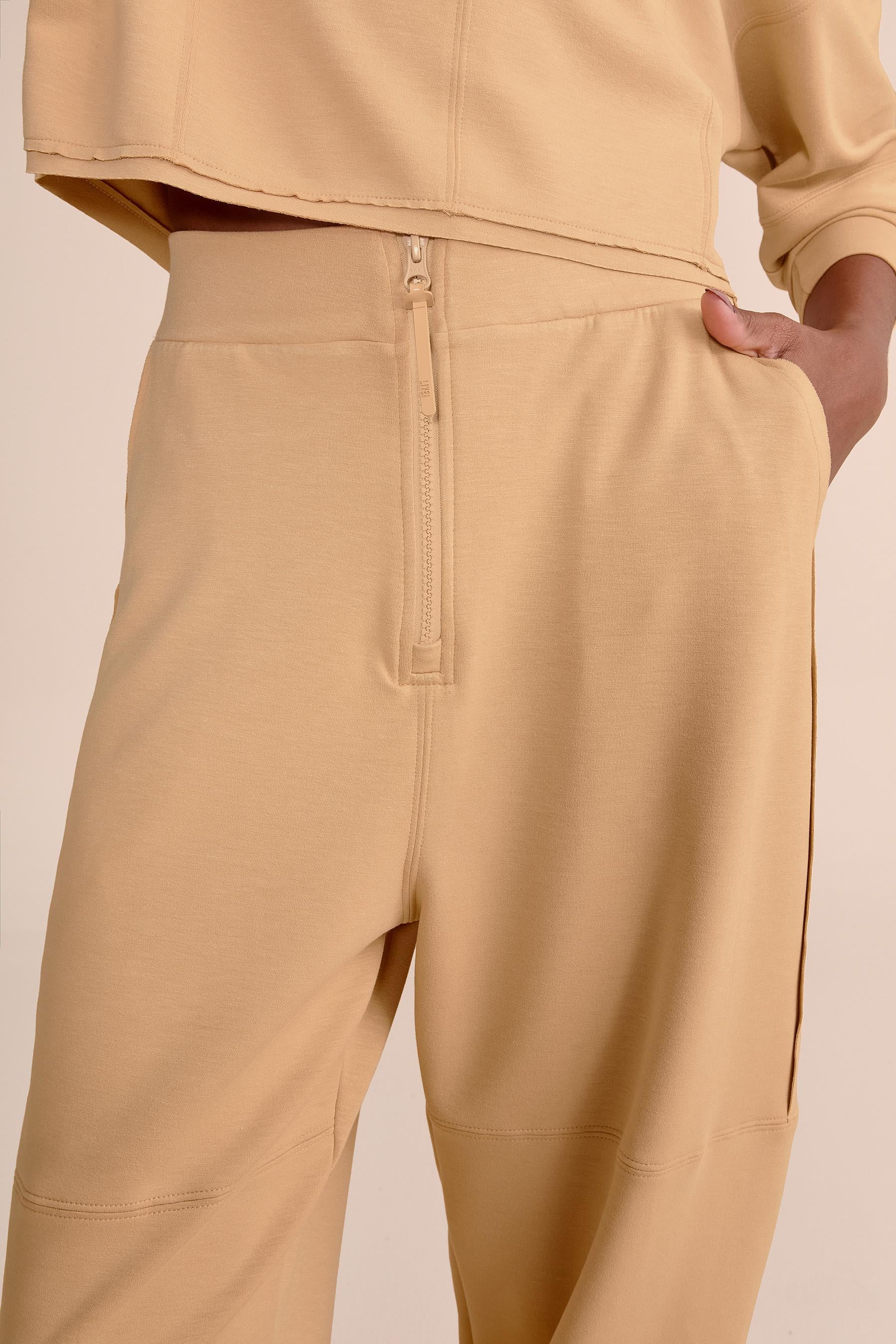 Zip Posh Duo Jogger Pants for Women - High Waisted Athletic Lounge Pants with Pockets - Perfect for Yoga, Running & Casual Wear