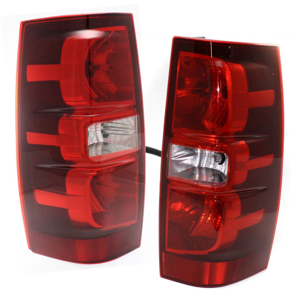2007-2014 Chevy Suburban Replacement Tail Lights Pair - Driver & Passenger Side (GM2800196 & GM2801196) - Compatible with 25862701 & 25862702 - Perfect for Night Driving & Enhanced Vehicle Safety