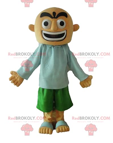 SPOTSOUND REDBROKOLY Mascot Bald Man Looking Fierce - Funny Costume for Parties, Cosplay & Events - Perfect for Halloween, Comic Con & Themed Celebrations