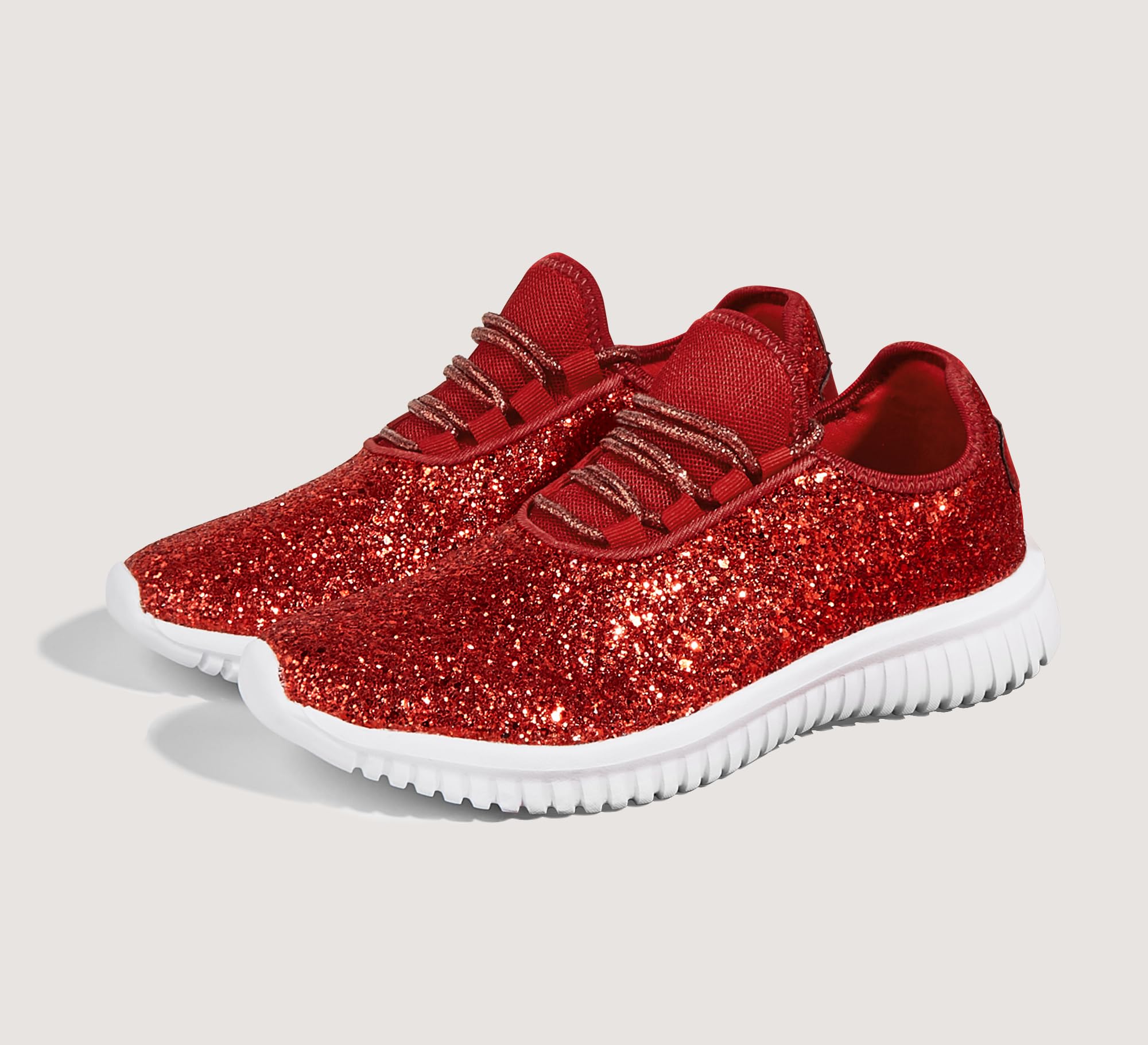 K KIP WOK Women's Fashion Glitter Sneakers - Slip On Running Shoes, Lightweight Tennis Walking Shoes for Women | Perfect for Gym, Workout, Casual Wear & Daily Walking