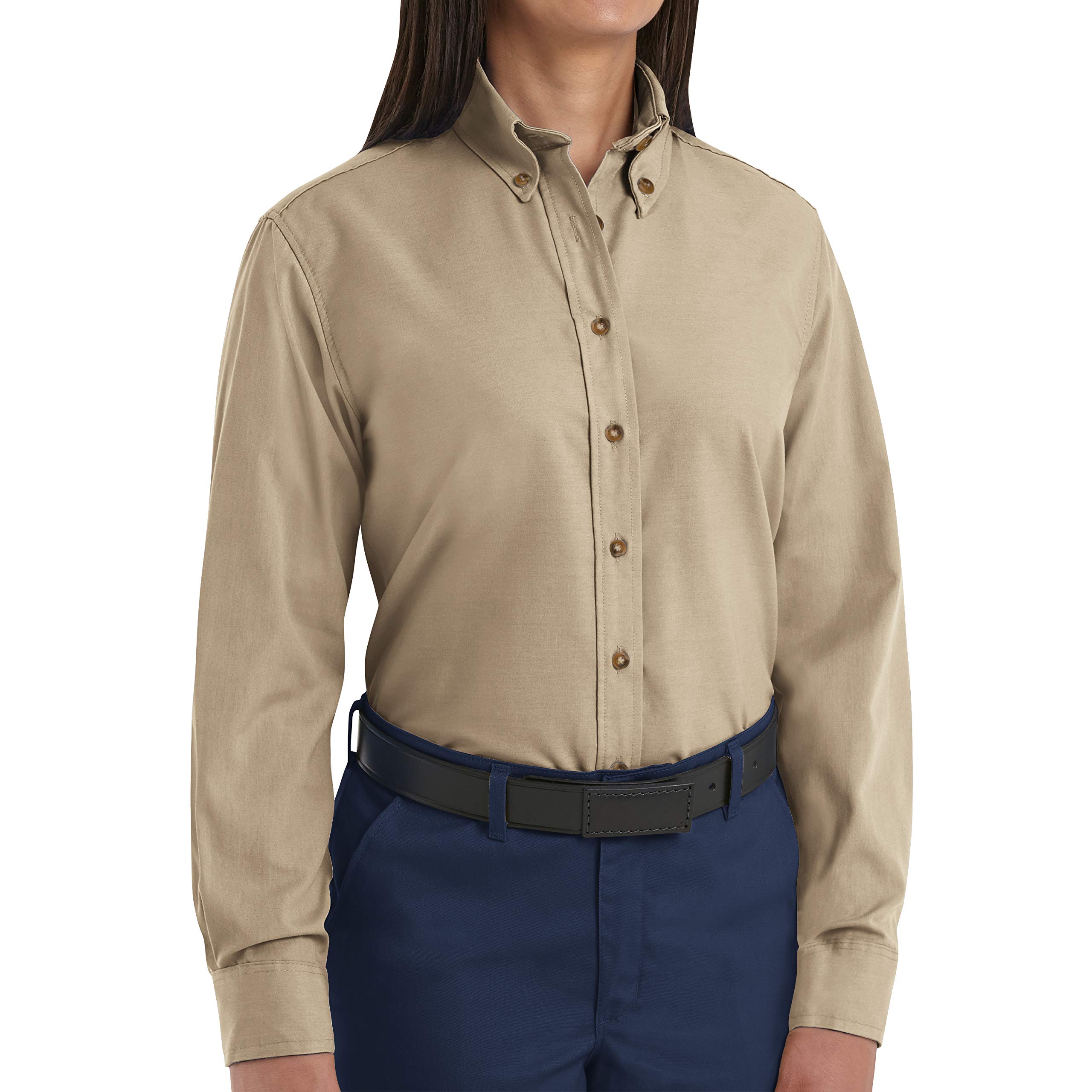 Red Kap Women's Poplin Dress Shirt - Professional Office Wear & Business Casual Blouse for Women | Comfortable & Stylish Work Attire