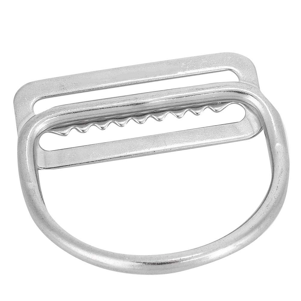 Stainless Steel D-Ring Belt Keeper for Scuba Diving - Secure & Adjustable Strap Buckle for Wetsuits, Dive Gear & Outdoor Activities