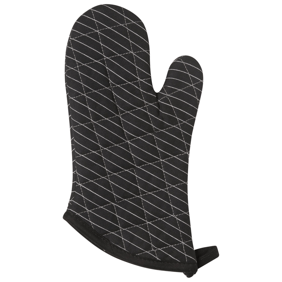 Now Designs Premium Black Pinstripe Oven Mitt - Heat Resistant Kitchen Glove for Baking, Grilling & Cooking - Perfect for Home Chefs & Holiday Gift Giving