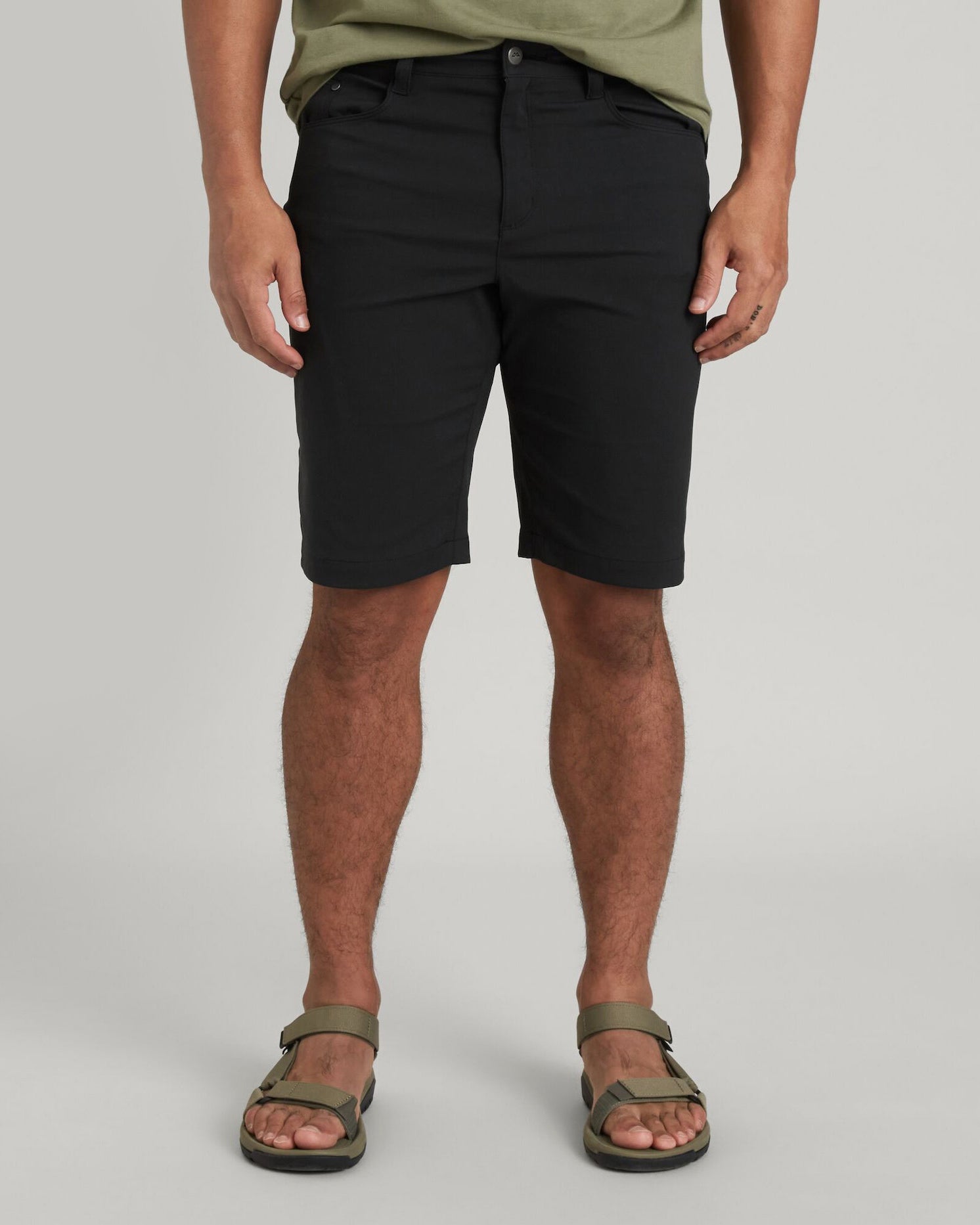 Men's Flight Shorts - Black Stingray Quick-Dry Athletic Shorts for Running, Gym & Outdoor Activities