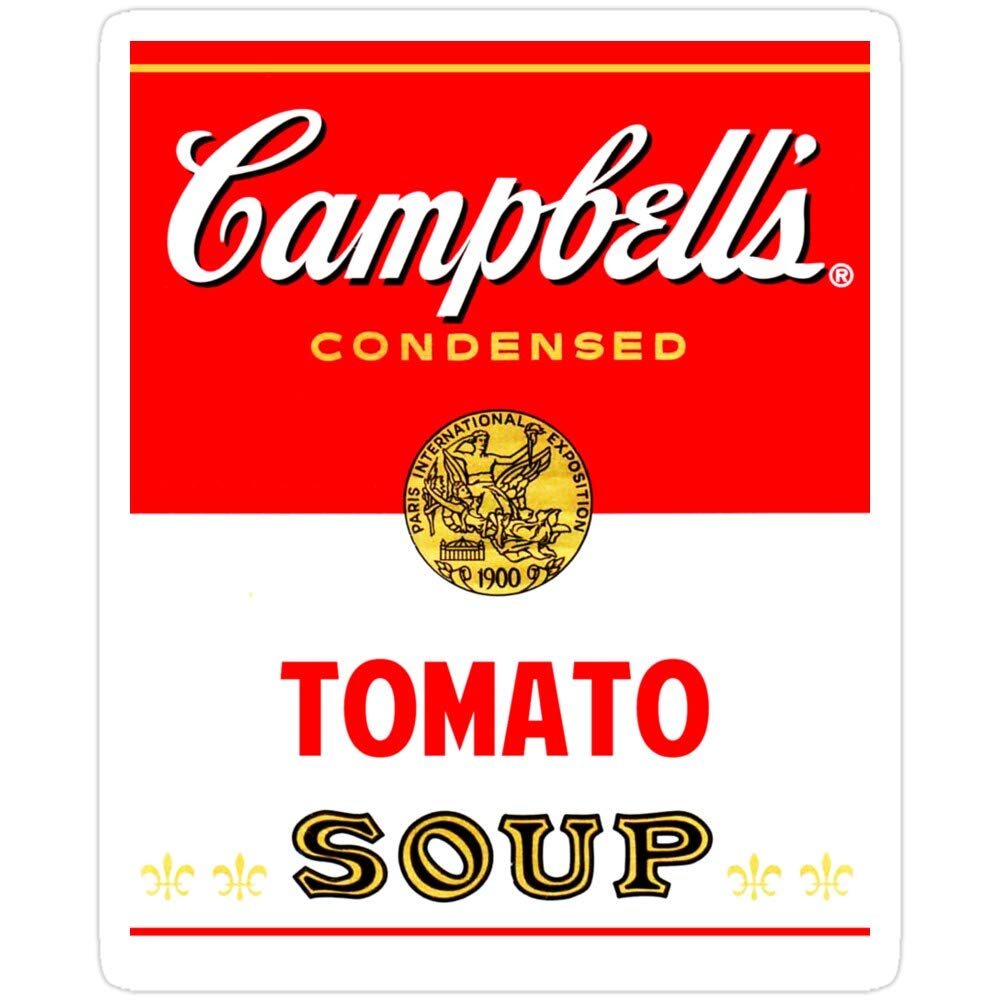 3 Pack Campbell's Soup Stickers - Waterproof Vinyl Decals for Laptop, Phone, Car, Guitar & Fridge - Funny Retro Food Stickers for Kids & Adults - Perfect for DIY Decor, School Supplies & Gift Wrapping