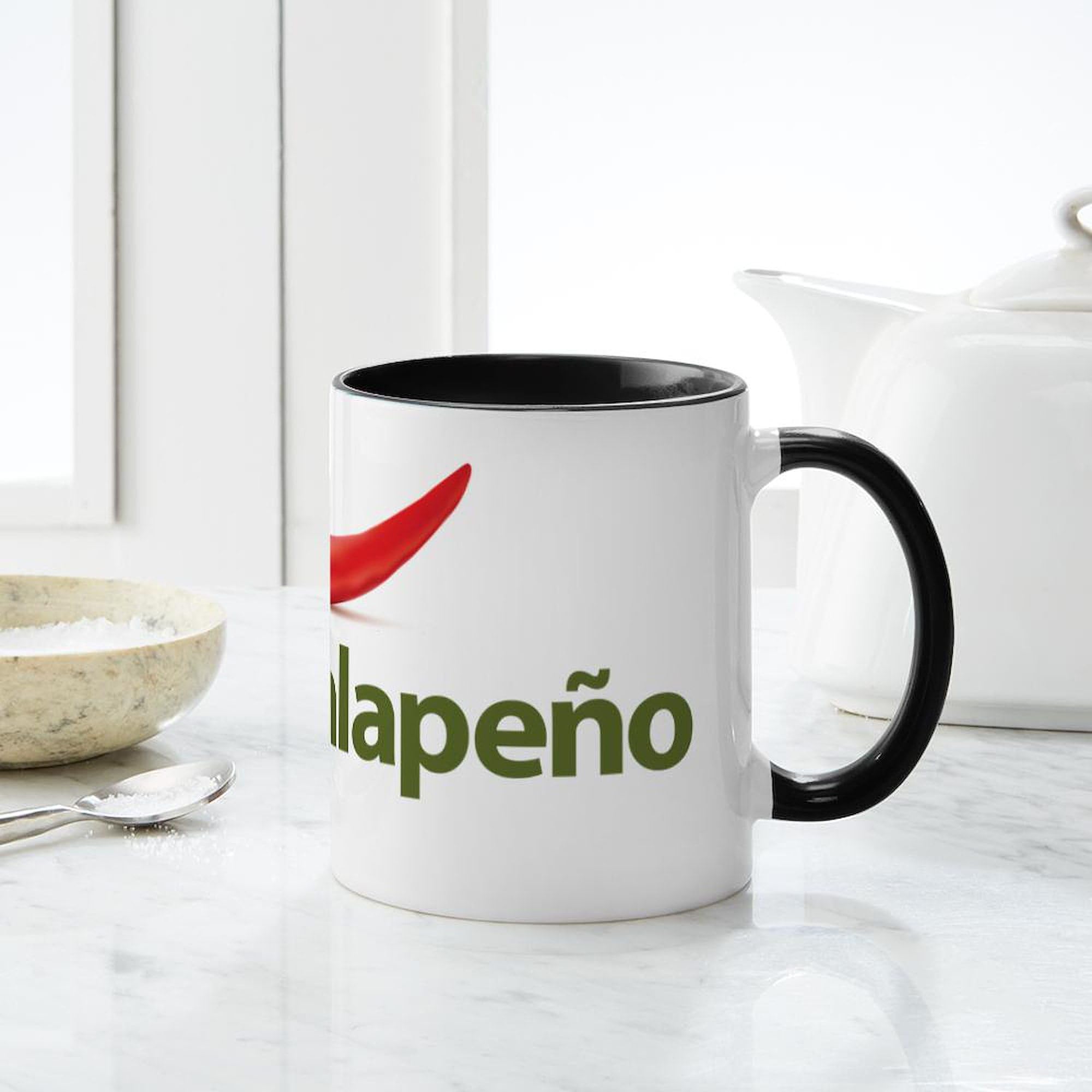 Hot Jalapeno 11 oz (325 ml) Ceramic Coffee Mug - Spicy Gift for Coffee Lovers, Office Use & Home Decor