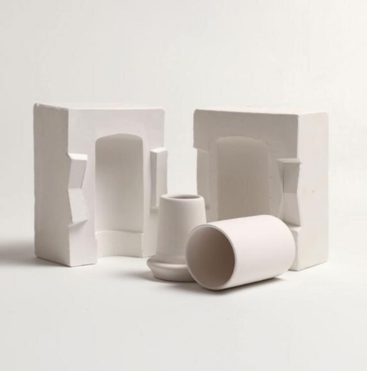 Ceramic Slump and Hump Mold Set for Mini Toothpick Holder - White Pottery Clay Mold for Plaster & Ceramic Container Making - Perfect for DIY Crafts, Home Decor, and Pottery Studio Projects