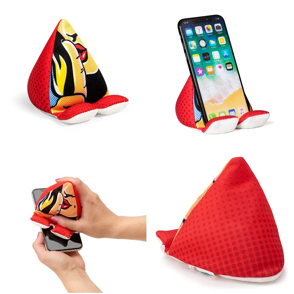 2-in-1 Plush Phone Stand & Screen Cleaner - Soft Microfiber Holder for Smartphones, Tablets, Kindle & eReaders | Perfect Gift for Book Lovers, Writers & Students | Ideal for Reading, Working & Watching Videos