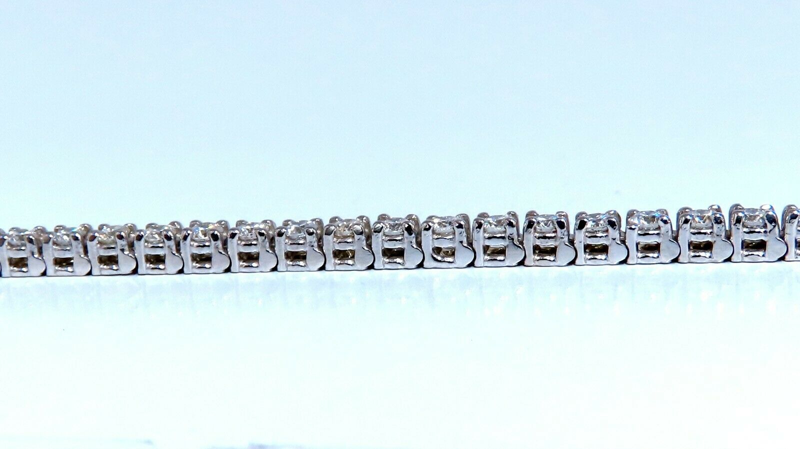 3.75 Carat Natural Round Diamond Tennis Bracelet in 14K White Gold - Elegant Jewelry Gift for Women, Perfect for Weddings, Anniversaries & Special Occasions